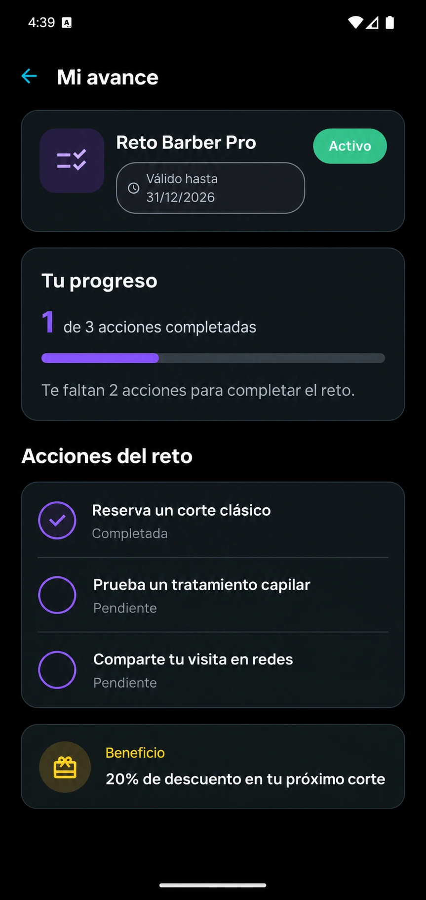 Detalle de un Reto en Tampli